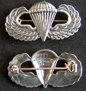 Primary image for WWII Paratrooper Badge Gaunt Design Sterling British PB            