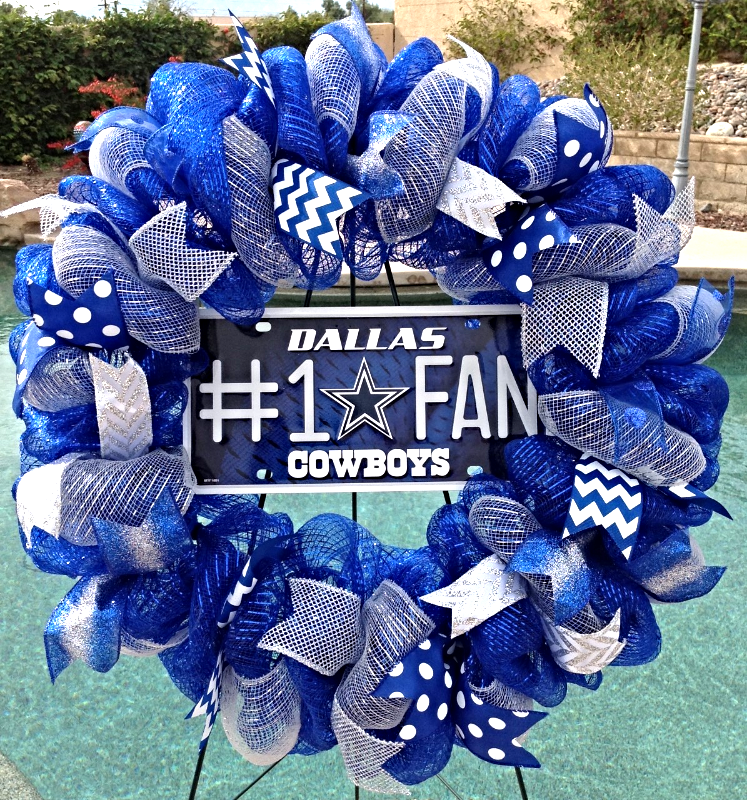 Nfl Dallas Cowboys Deco Mesh Wreath - Cowboys - Cowboys Wreath ...