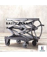 NauticalMart Vintage Industrial Scissor Lift Table Iron - $1,200.00