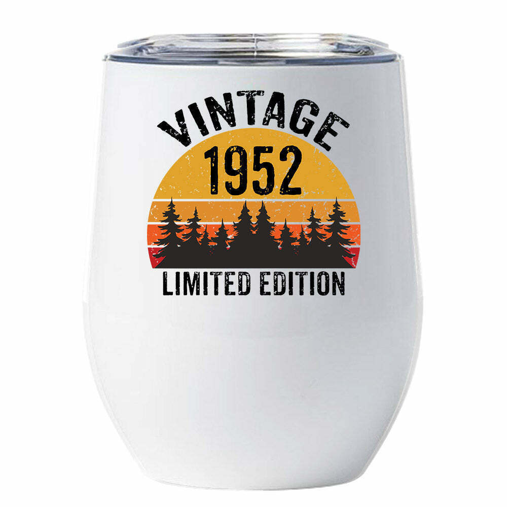 Vintage 1952 Tumbler 70 Years Old 70th Birthday Sunset Retro Wine Cup ...