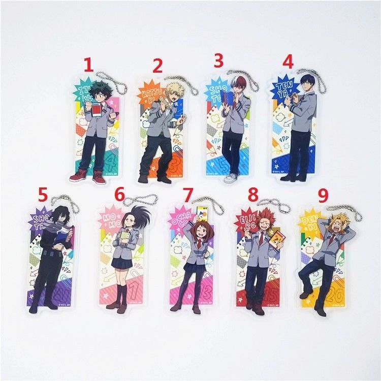 New Banpresto My Hero Academia Boku no Hero Akademia Rubber Strap Charm Keychain