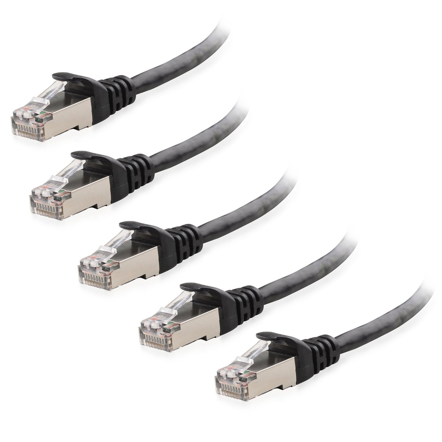 Primary image for 5-Pack Snagless Short Cat6A (Sstp, Sftp) Shielded Ethernet Cabl..