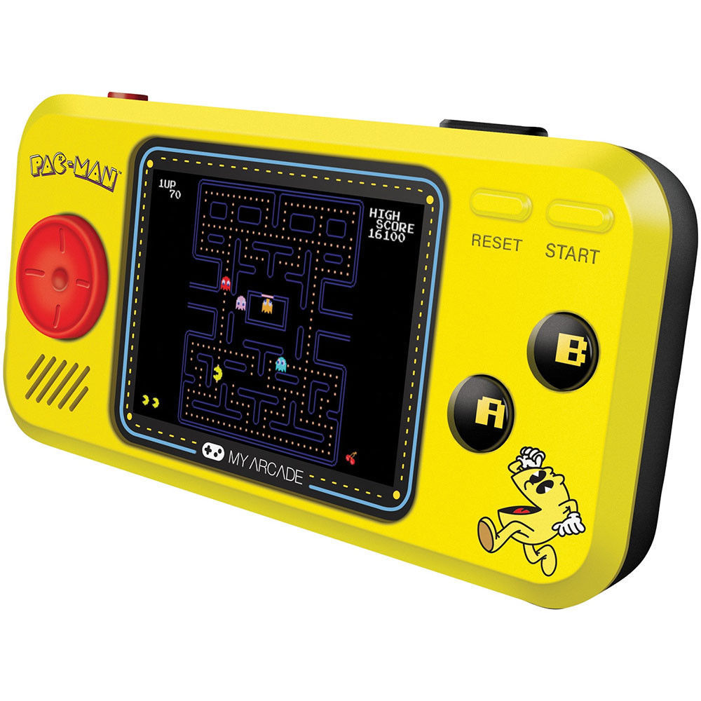 simple gaming console with pacman and solitaire