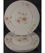 Royal Worcester Bouquet Dinner Plates Lot of 4 Pink Flowers English Porc... - $24.95