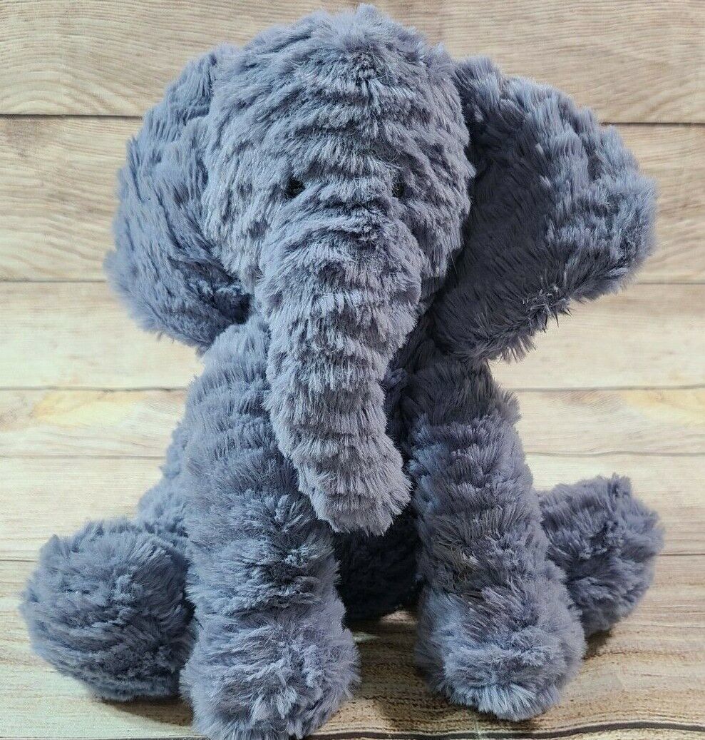 Jellycat Plush Fuddlewuddle Floppy Blue Elephant Stuffed Animal Soft 8.