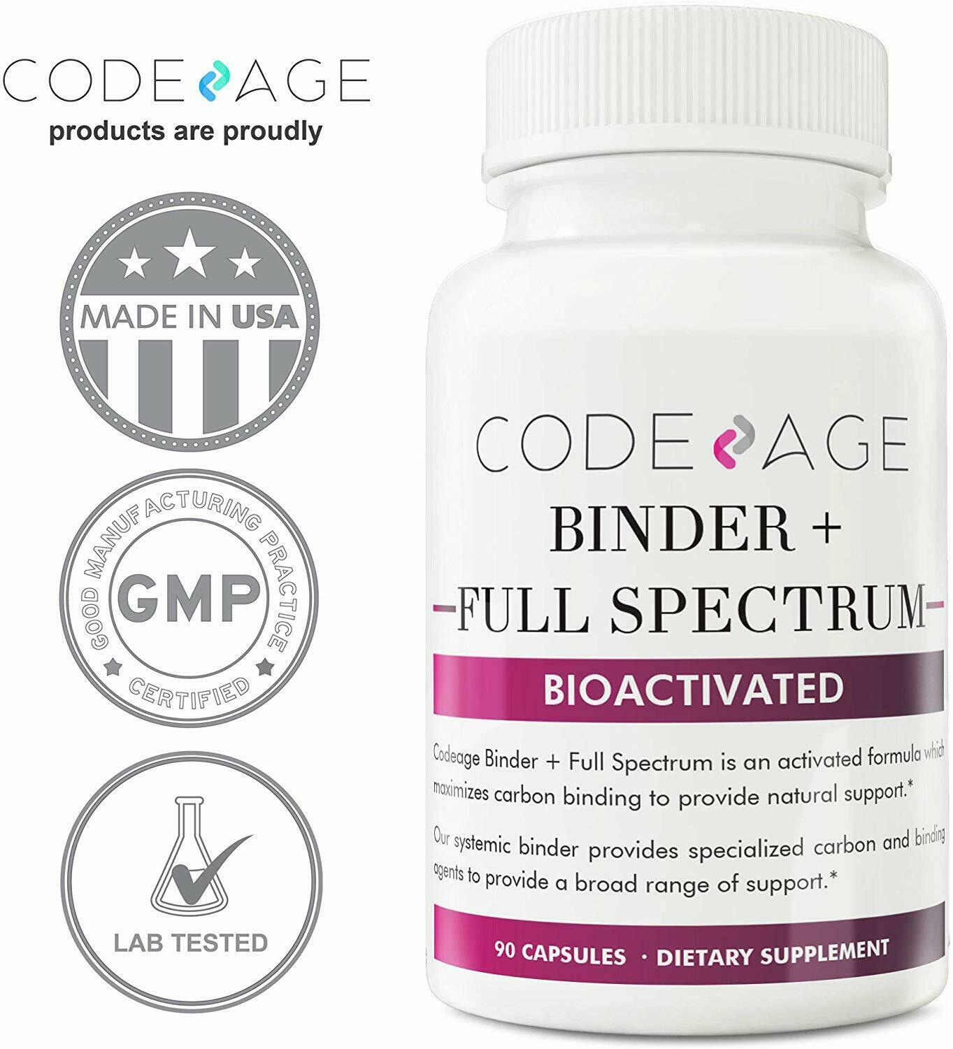 Codeage Bioactivated Binder + BroadSpectrum Systemic Binder, Zeolite Clay Vitamins & Minerals