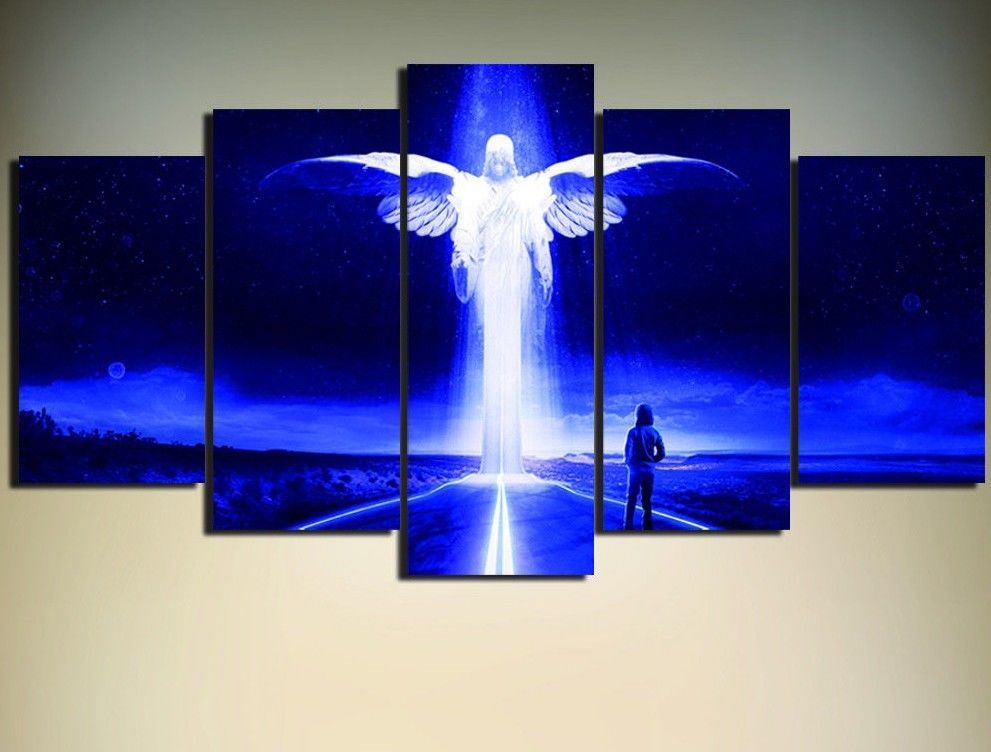 Large Framed Heavenly Angel Christian Canvas Print Wall Art Home 5 ...