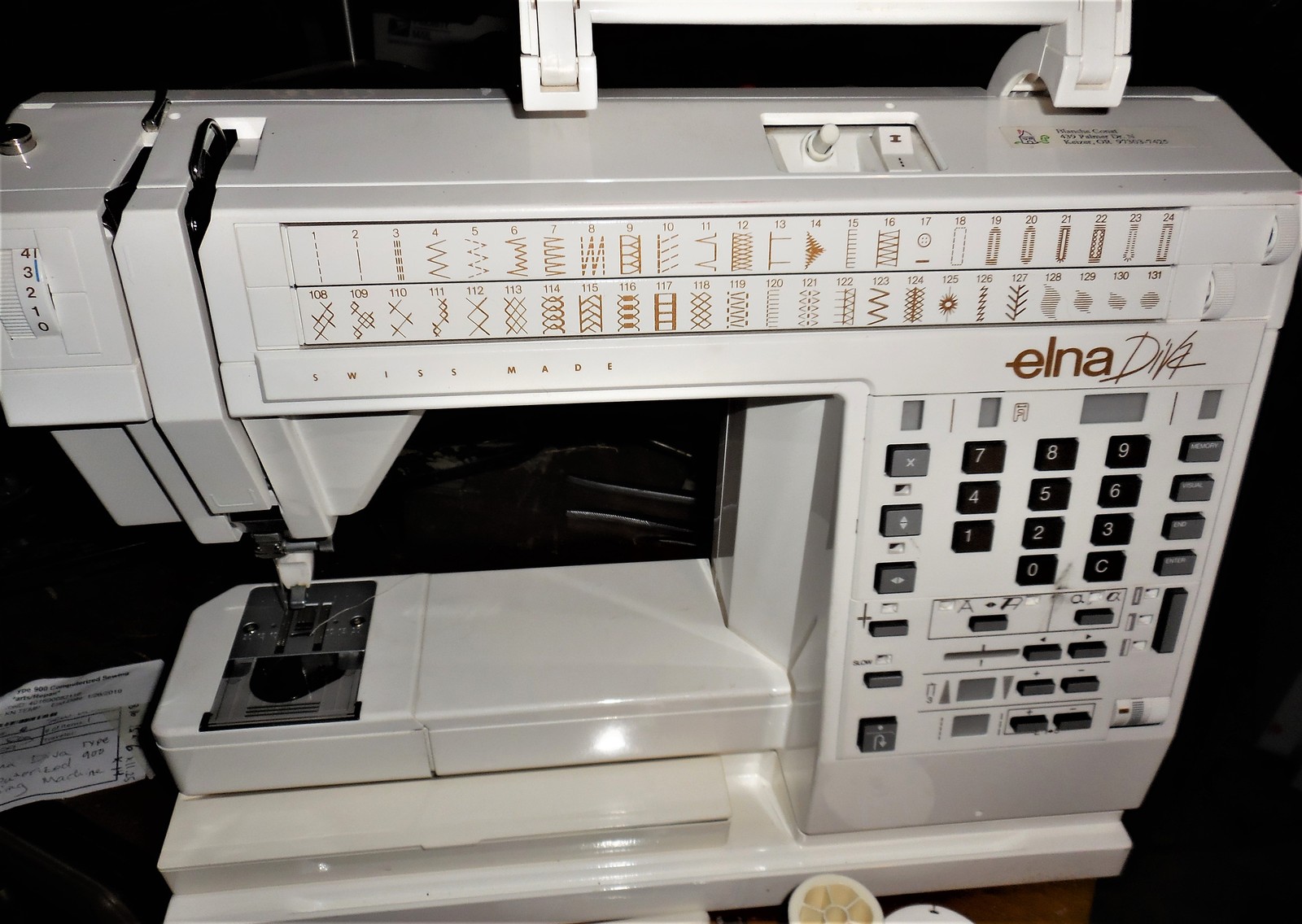 Elna Diva Electronic Button Control Panel Tested Works Sewing