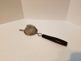 Vintage Ekco Black Handle 9 1/2" Hand Held Strainer Screen Sifter 2 3/4" Basket - $12.71