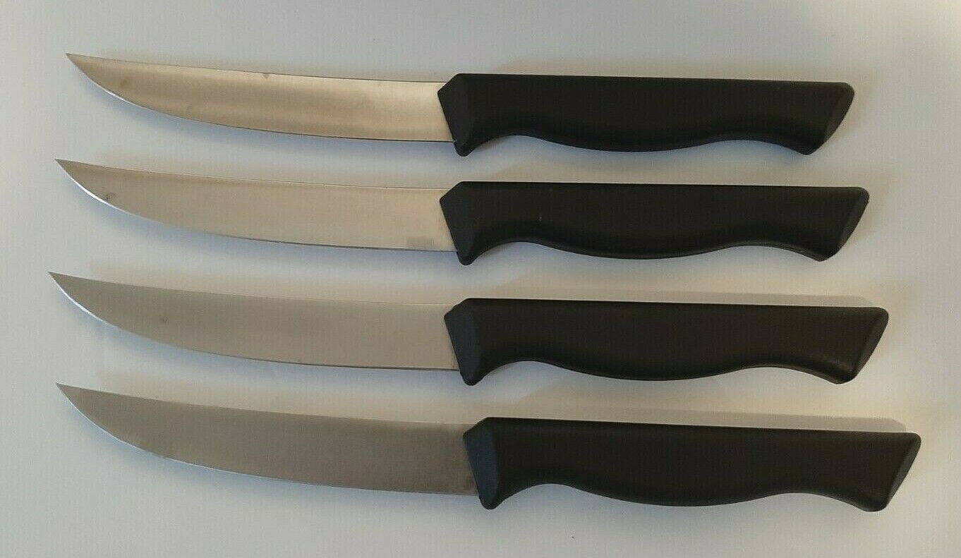 Vintage Pampered Chef 4 Piece Knife Set Case W/ Built In Sharpener