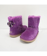 NIB UGG 1132719K Kids Girls Mini Bailey Bow II Galactic Purple Winter Bo... - $99.95
