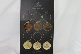 Smart &amp; Sass (new) PERSONALITY WINE CHARM SET (6) - HELPS BUILD WELLS IN... - $16.90