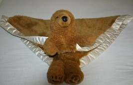 My Banky Bear Security Blanket Brown Plush Soft Toy Stuffed Fuzzy Satin Edge 28" - $37.70