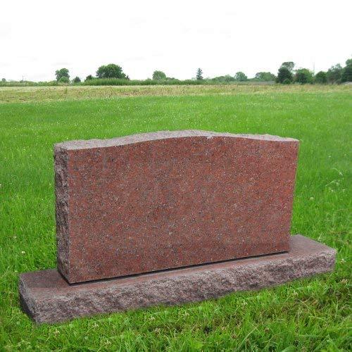 India Red Granite Upright Serpentine Monument Double Marker Split Face ...