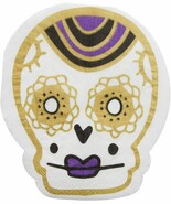 Day of the Dead Sugar Skull Shaped Paper Halloween Napkins 20 Count - $12.86
