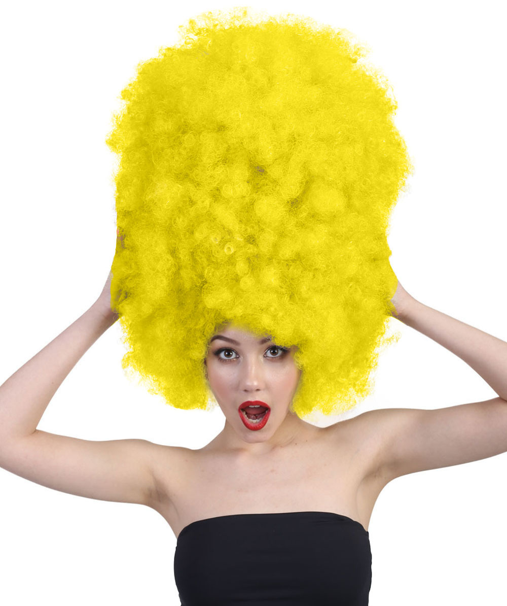 yellow afro wig