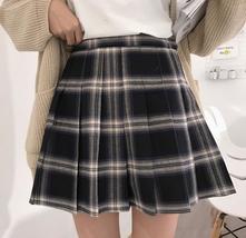 Women Girl YELLOW Pleated Plaid Skirt Plus Size School Style Yellow Skirt Outfit image 7