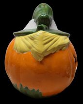 Vintage Ceramic Halloween Jack-O-Lantern Pumpkin, Witch Hat - 1981 image 4
