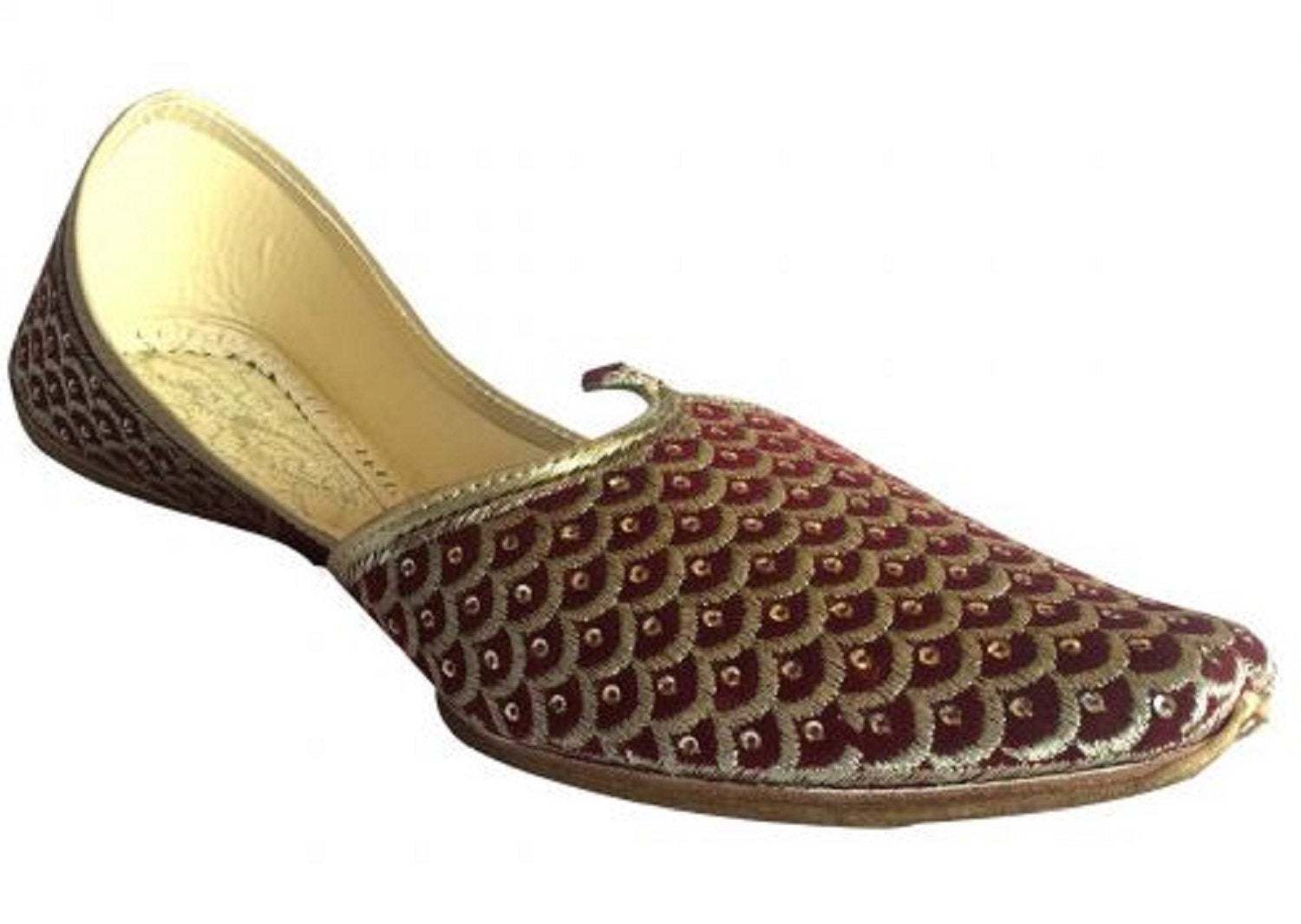 Cherry Mojari for Indian Mens Traditional Ethnic Jutti Sherwani Matching Shoes f - Men's Vintage 