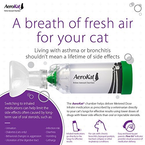 AEROKAT Cat Asthma Aerosol Chamber - Easy to Use Inhaler ...