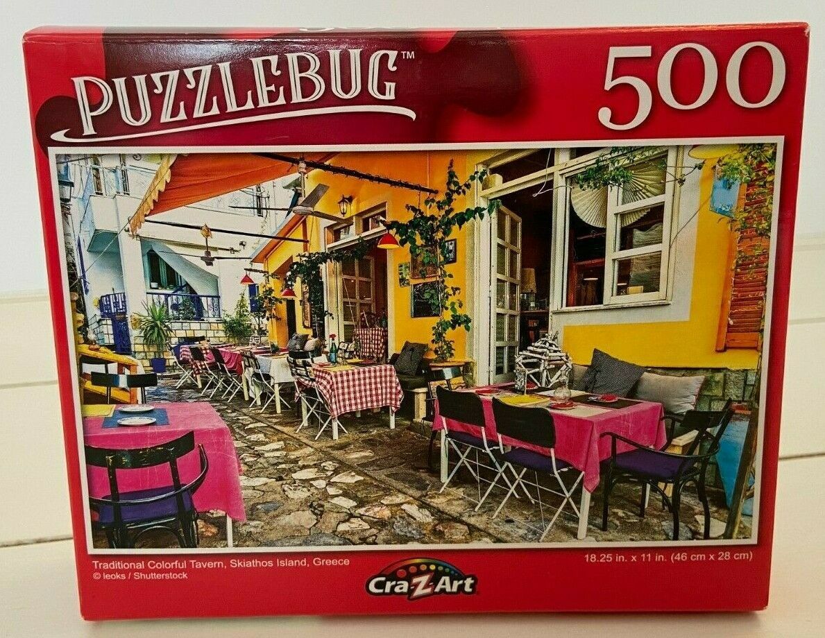 Colorful Tavern, Skiathos Greece New 500 Piece Jigsaw Puzzle