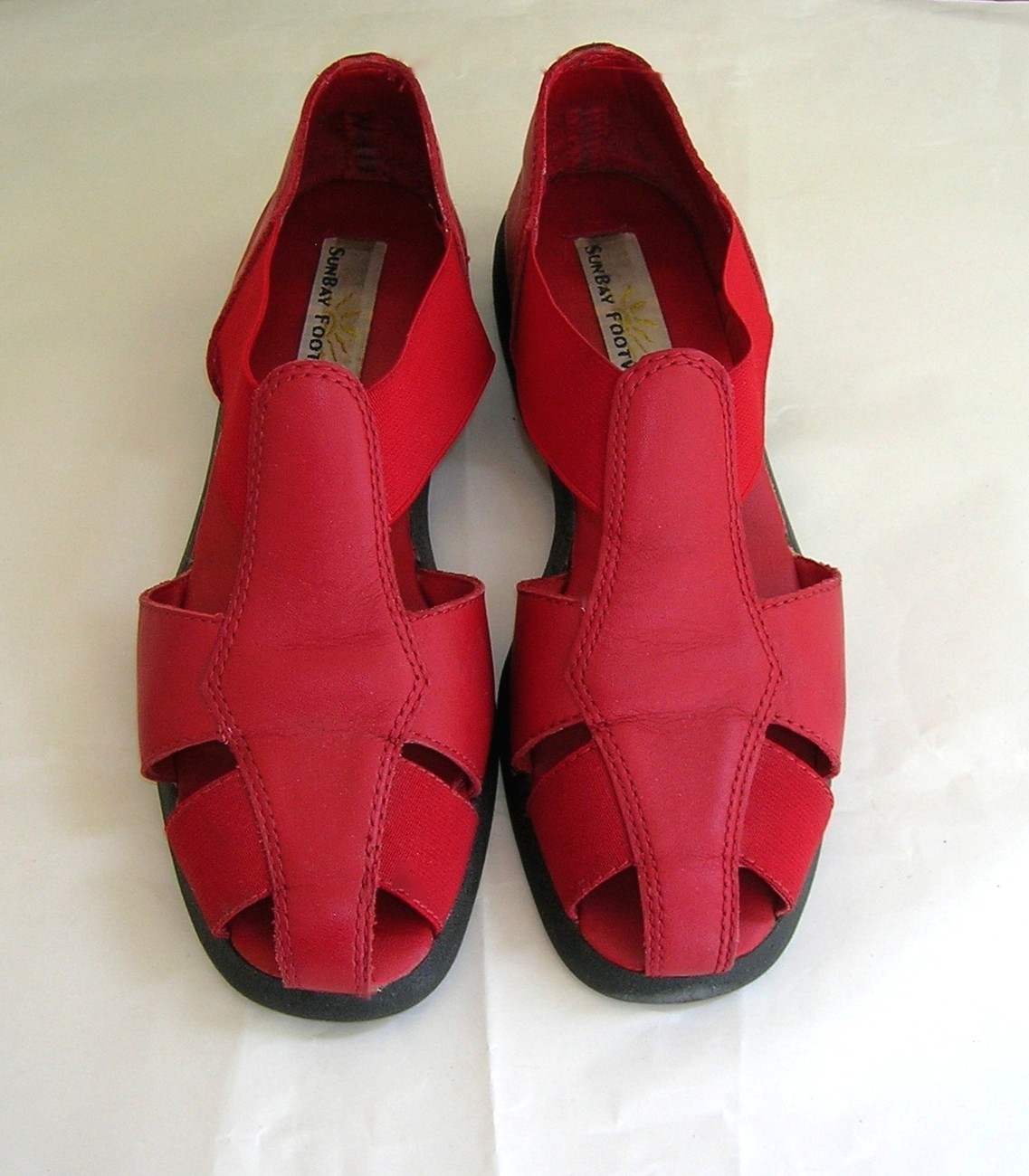 Red Leather Sunbay Fisherman Shoes sz. 7B - Flats & Oxfords