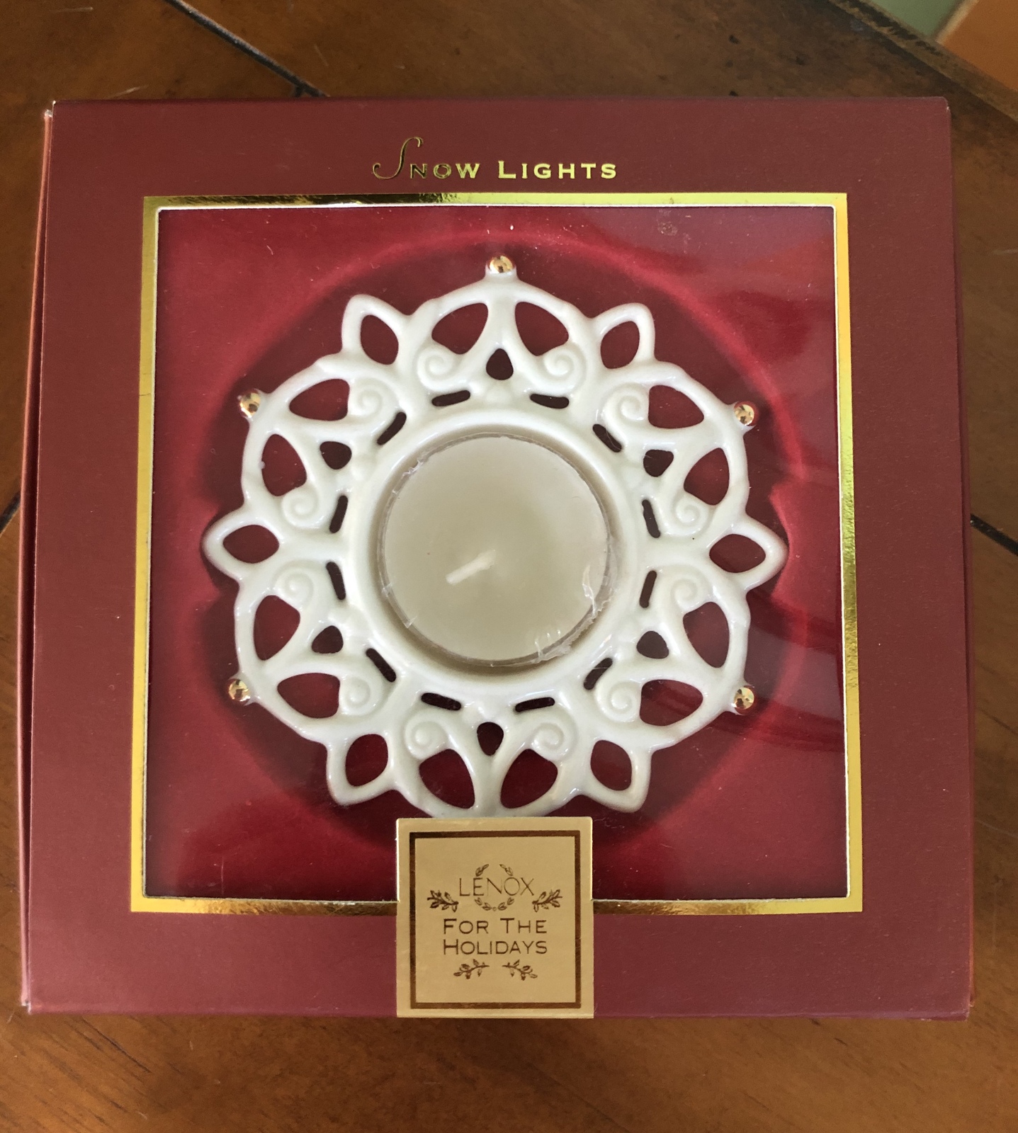 Lenox Snowflake Tea Light Candle Holder Candles & Candle Accessories