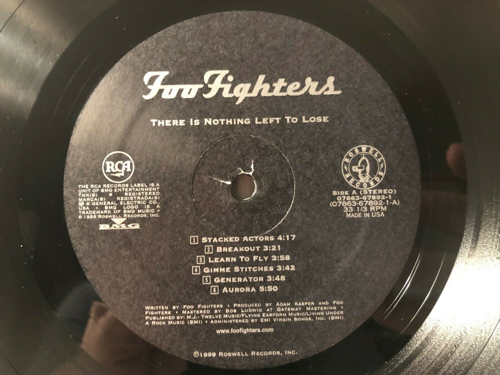 1999 Foo Fighters There Is Nothing Left To Lose LP RCA 07863 678921 EX/VG+ Records