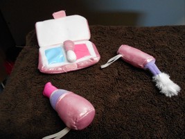 Build A Bear 3 pc set makeup compact lipstick mascara plush toy - $7.49