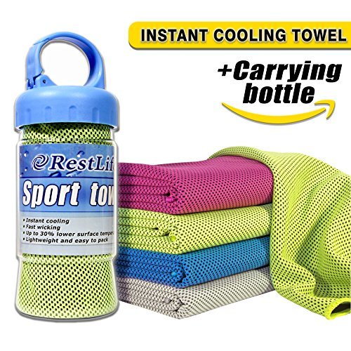 Cooling Towel Set - Snap Cool Towel - Mens Womens Antibacterial Gym ...