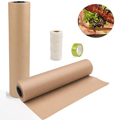 QLOUNI Butcher Paper Roll 18" x 175' 2100" Brown Kraft Paper Jumbo Roll