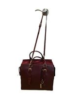 A. Bellucci Women Leather Suede Burgundy Bag Purse Shoulder Handbag Italy image 8