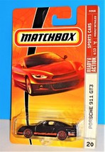 Matchbox 2009 Sports Cars Series #20 Porsche 911 GT3 Black w/ Red Wheels - $24.75