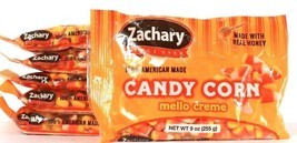 6 Bags Zachary 9 Oz Candy Corn Mello Creme Made With Real Honey 110 Calories