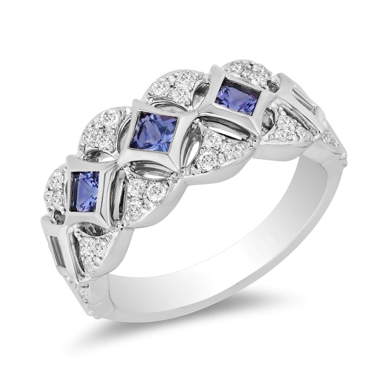Enchanted Disney Ultimate Princess Celebration Tanzanite & Diamond Art Deco ring