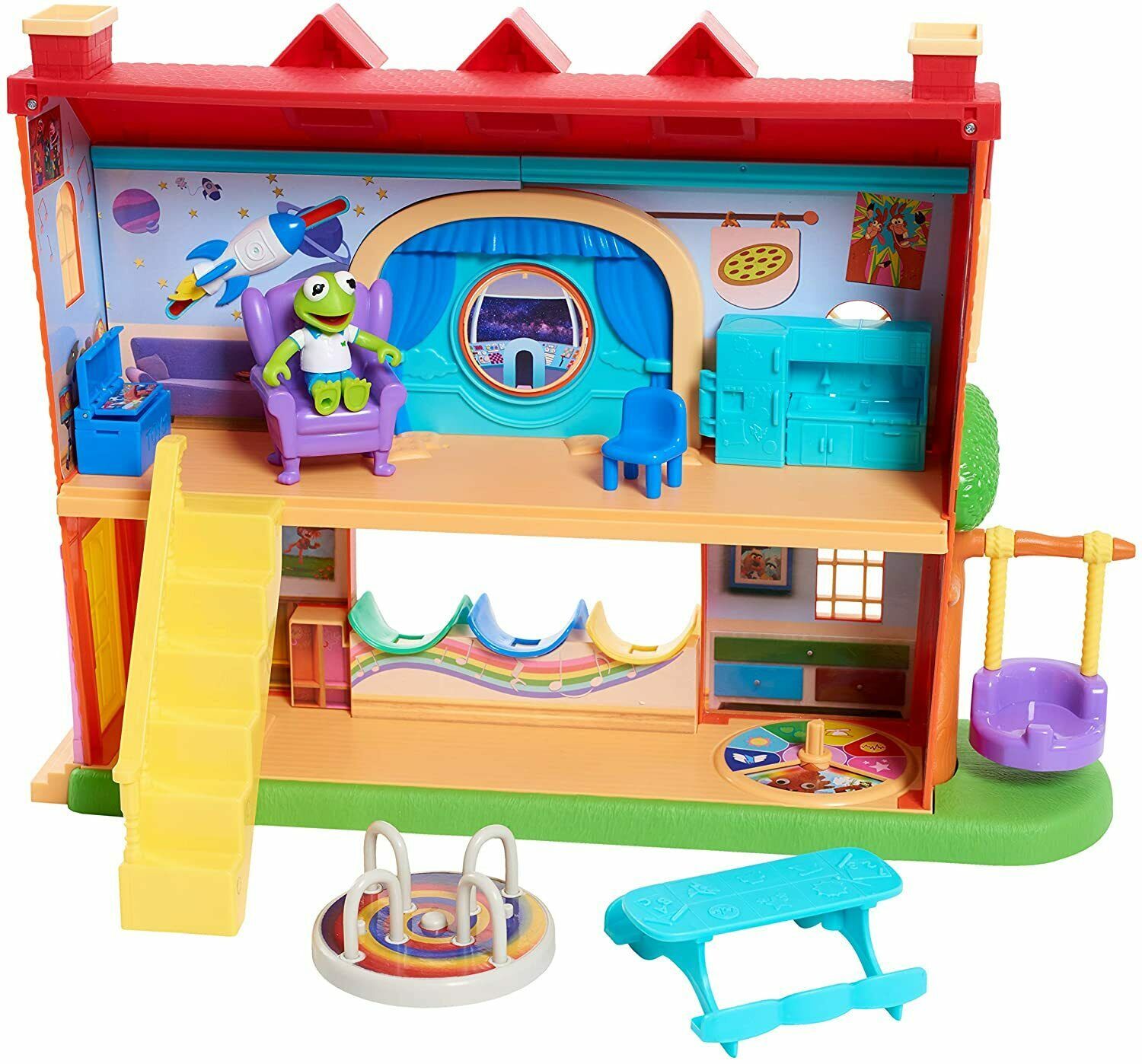 Disney Junior Muppet Babies Schoolhouse Playset with Kermit + Piggy ...