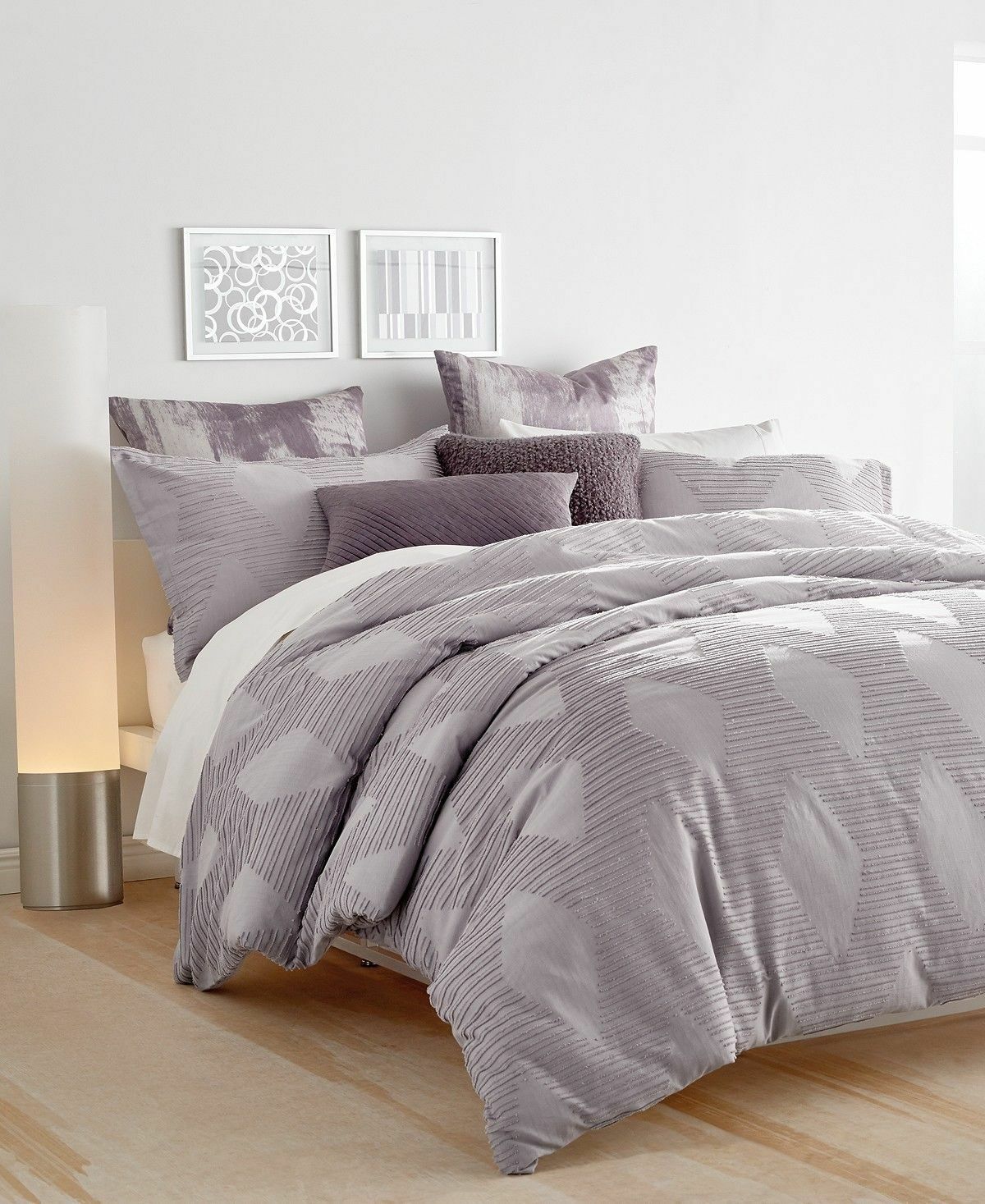 DKNY X Factor Purple Dusk Full / Queen Duvet Comforter Cover Nwop