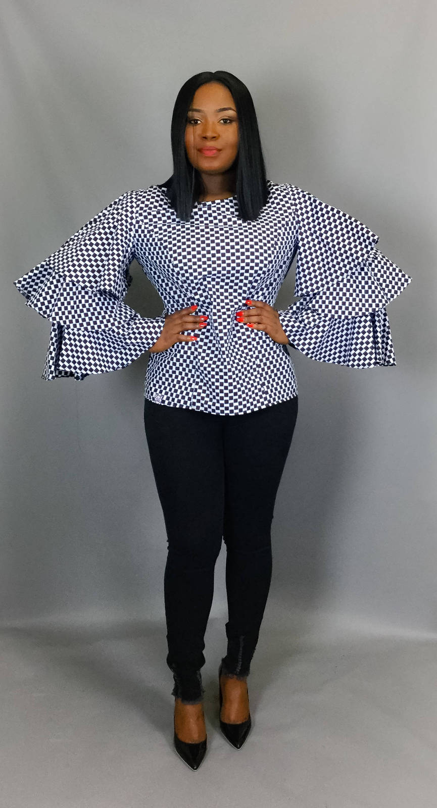 African Clothing African Print Three Tiered Ruffle Sleeve Top African   Il Fullxfull.1221552750 727b 