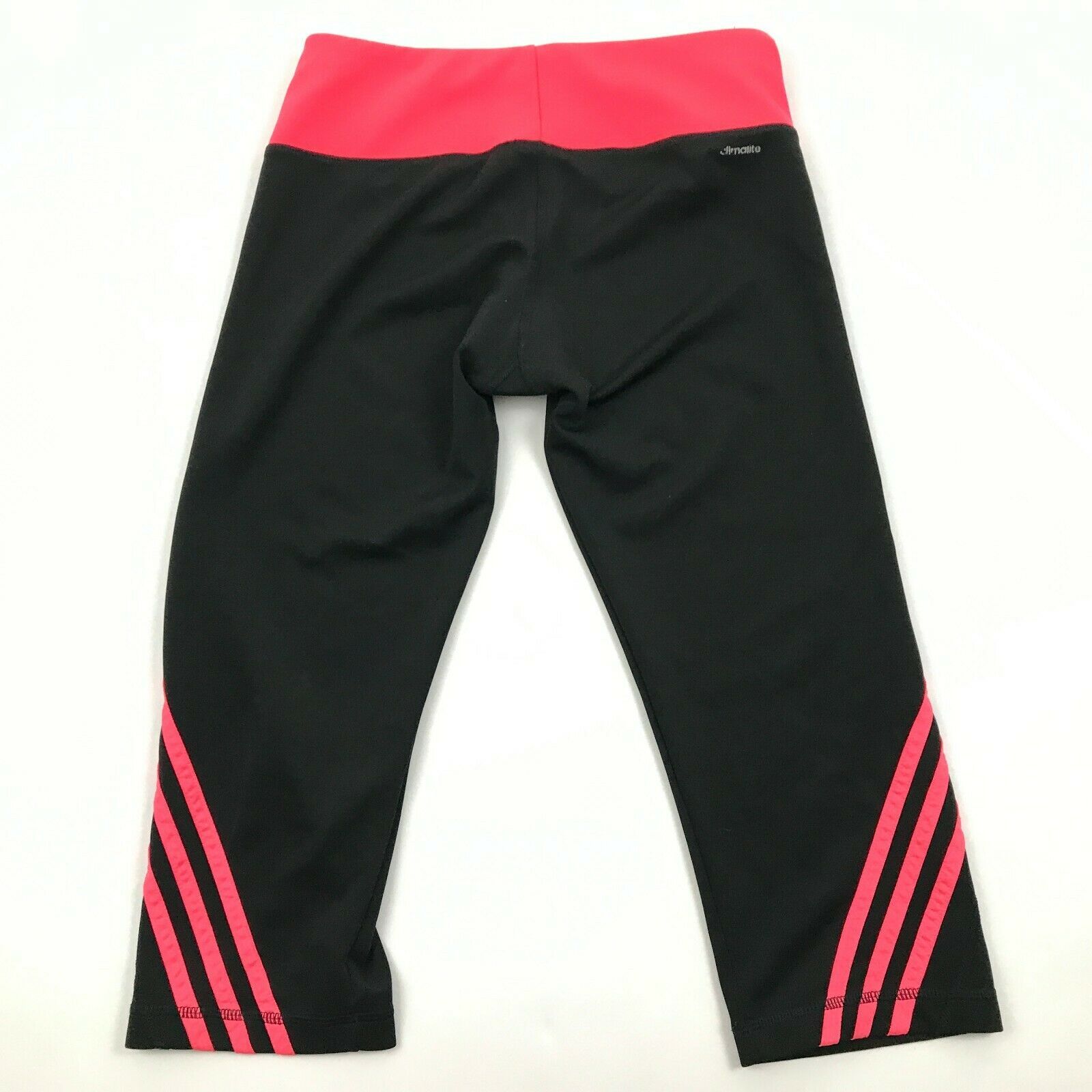 Adidas Capri Leggings Women Size S / M Black Gym Pants Running Fitted