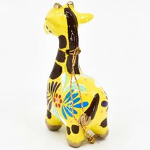Handcrafted Painted Ceramic Yellow Brown Giraffe Confetti Ornament Made in Peru image 3