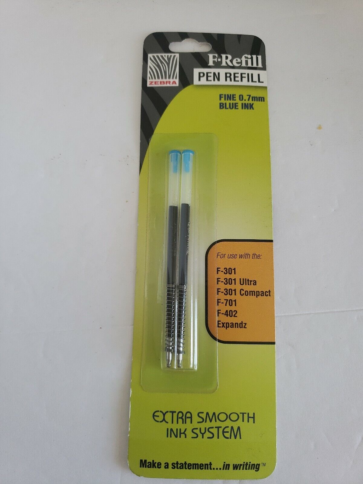 Zebra pen F-refill 0.7mm blue 2 pack - $11.76