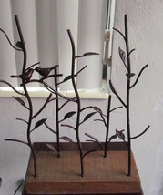 Handmade Metal Designed & Crafted "Love Birds" Perch Peace Tree Branch Sculpture - $99.99