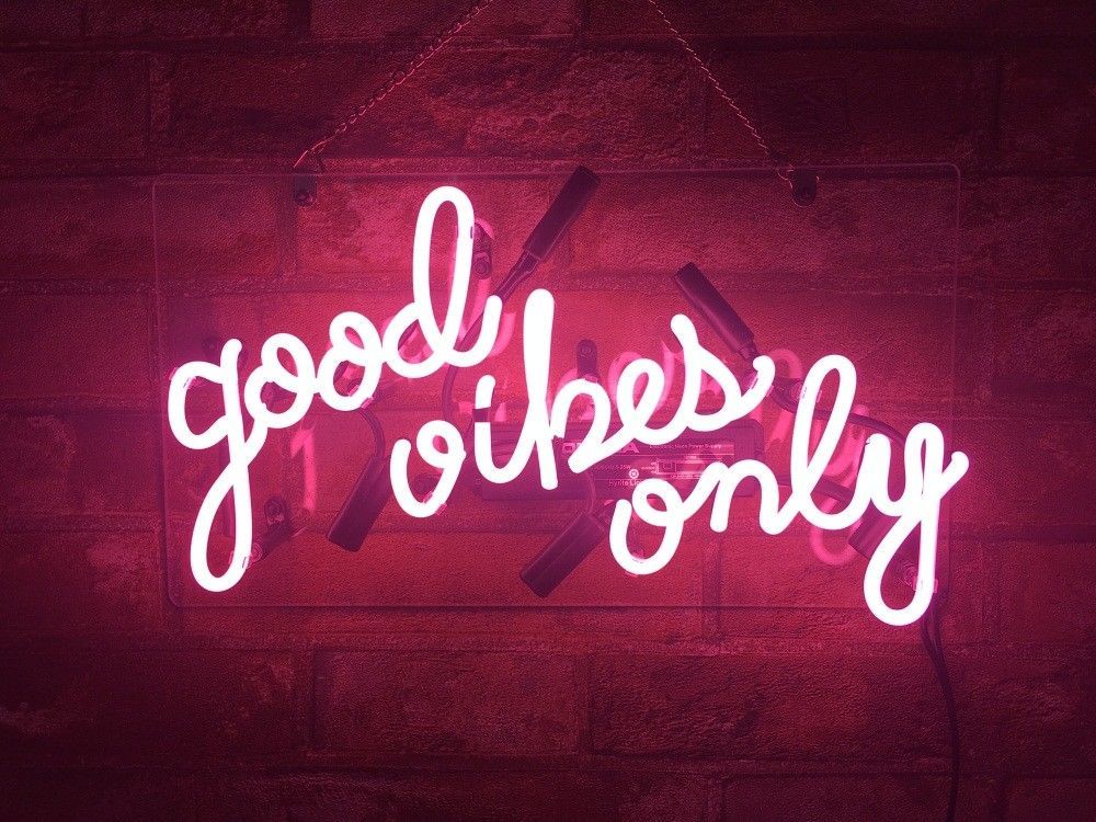 New Good Vibes Only Home Decor Acrylic Back Neon Light Sign 14