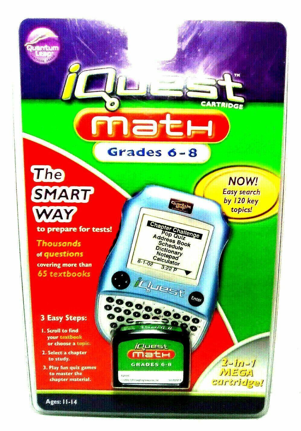 LeapFrog iQuest 2 In 1 Mega Cartridge 6th8th Grade Math The Smart Way