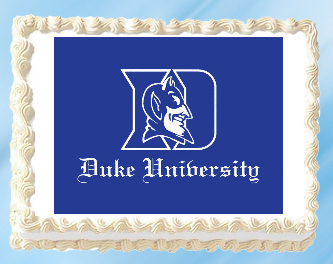 Duke Blue Devils Edible Image Topper Cupcake Cake Frosting 1/4 Sheet 8.5 x 11" Cake Toppers