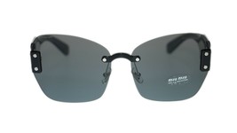 Miu Miu Irregular Sunglasses MU08SS 1AB9K1 Black/Grey Lens 63mm - $247.35