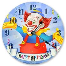 Sugar Vine Art Clown Greetings Silent Non Ticking Round Battery Operated... - $24.29