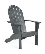 Wooden Outdoor Lounge Chair with Ergonomic Design for Yard and Garden-Gr... - $155.23