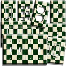 Country Rustic Green Checkered Light Switch Outlet Wall Plate Kitchen Art Decor - $10.99+