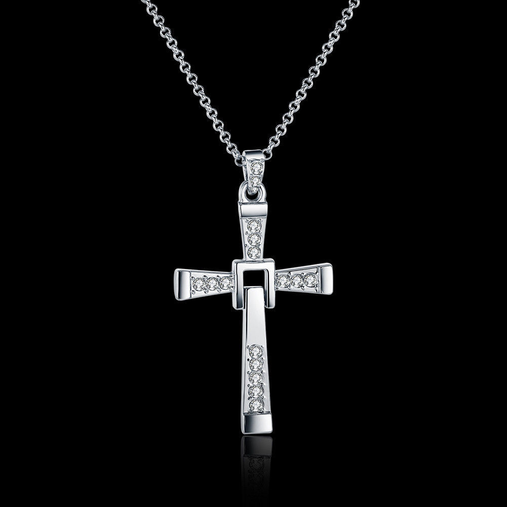 Dom Toretto Silver Cross Necklace Fast And Furious Dominic Vin Diesel ...